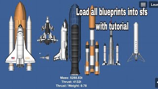 how to load sfs blueprints into sfs game with tutorial sfs spaceflightsimulator blueprint rocket [upl. by Alleul]