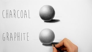 Best way to practice shading with charcoal and graphite pencils  Draw a sphere [upl. by Eveline]