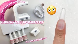 TRYING KIARA SKY GELLY TIP NAIL STARTER KIT  HOW TO APPLY QUICK GEL EXTENSIONS EASY TIPS amp TRICKS [upl. by Anaiv]