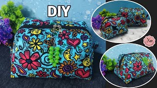 Cosmetic Bag Sewing Tutorial  Makeup Bag Tutorial  How To Make Zipper Organizer  Storage Bag [upl. by Aronow]