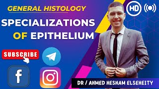 Specializations of Epithelium Tutorial  Epithelial Tissue  General Histology فرقة اولى [upl. by Eralcyram]