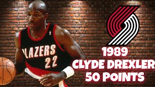 Clyde Drexler Highlights 50 Points 1989 [upl. by Yrreb]