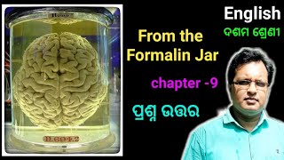 From the formalin jar 10th class  class 10 English chapter 9 question answer odia medium [upl. by Baecher]