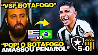 REAÇÃO DOS URUGUAIOS REVOLTADOS COM O BOTAFOGO 5 x 0 PEÑAROL [upl. by Nah811]