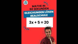 Gleichungen lösen schnell und einfach erklärt Mathe für die Realschule 🧮🫶🏻 [upl. by Durston]