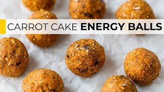 ENERGY BALLS RECIPE  carrot cake protein bites [upl. by Hedi14]