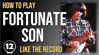 Fortunate Son  Creedence Clearwater Revival  Guitar Lesson [upl. by Nosmoht591]