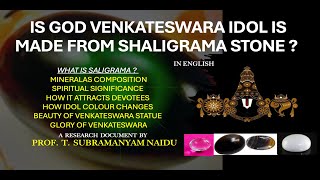 IS TIRUMALA GOD VENKATESWARA IDOL IS MADE FROM SHALIGRAMA STONE RESEARCH TALK BY SUBRAMANYAM NAIDU [upl. by Yelnet]