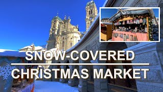 Einsiedeln  Monastery  Christmas market  Snow  Switzerland 4K [upl. by Ulrika701]