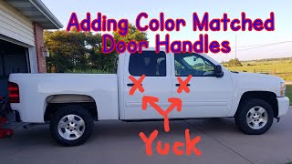 How to Install color matched door handles Silverado [upl. by Kironde650]