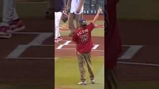 Theo von Throws First Pitch at MLB Game🔥🔥theovon mlb thispastweekend comedydiamondbacks [upl. by Margreta]