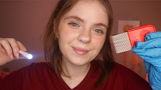 ASMR School Nurse Checks Your Hair For Lice 💆‍♀️ Nurse Exam Lice Check Roleplay  Scalp massage [upl. by Belda]