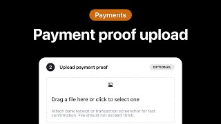 Payment proof upload [upl. by Avrenim]