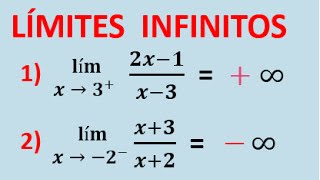 LÍMITES INFINITOS  LÍMITES ALGEBRAICOS  EJERCICIOS [upl. by Hurlbut]