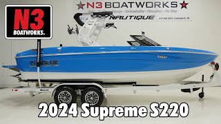 2024 Supreme S220  Electric Blue  Walk Through  N3 Boatworks [upl. by Allesor169]