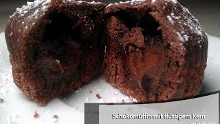 Kochen leicht gemacht  Schokomuffin mit flüssigem Nutella Kern [upl. by Awram796]