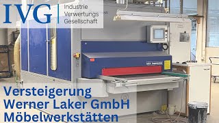 Versteigerung Werner Laker GmbH Möbelwerkstätten I VG [upl. by Dorrie]