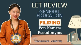 PEN NAMES  PSEUDONYMS  FILIPINO DRILLS  LET REVIEW  NEW TOS [upl. by Yetta628]