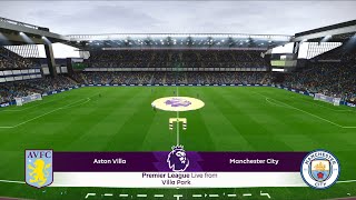 Aston Villa vs Manchester City  Villa Park  202425 Premier League  PES 2021 [upl. by Lledraw]