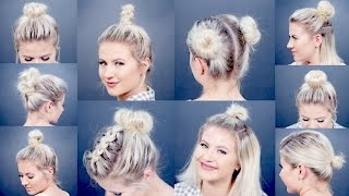 10 EASY Different Bun Hairstyles For Short Hair  Milabu [upl. by Octavia]