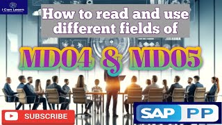 how to read and use SAP MRP MD04 amp MD05 screen field  Function of SAP MRP MD04 and MD05 [upl. by Sreip]