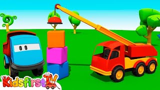 Leo the Truck amp a crane Cars games [upl. by Winonah]