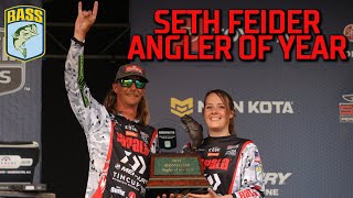 Seth Feider wins the 2021 Bassmaster Angler of the Year award [upl. by Leibarg950]