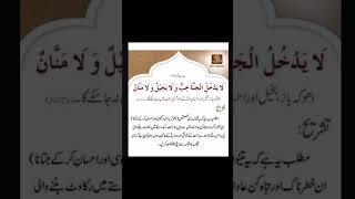 Jannat main dakhel nhi ho ga muhammadﷺ hadith youtubeshorts youtube shorts [upl. by Atidnan641]