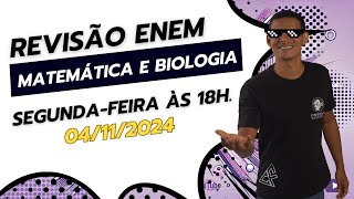 🔔 Revisão ENEM Matemática e biologia  Plataforma Conquiste o Futuro 🌟 [upl. by Anivlac884]