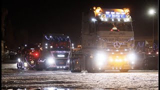 Lichterfahrt durch das Erzgebirge LKW Transporter Busse und Feuerwehr [upl. by Irmine]