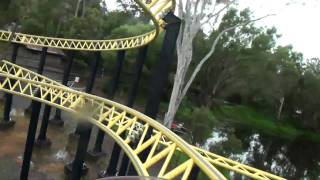 Mick Doohans Motocoaster Front Seat POV Roller Coaster Dreamworld Australia [upl. by Rehpinnej448]