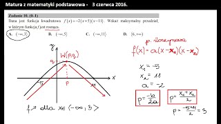 Zad 10 Funkcja kwadratowa Monotoniczność funkcji [upl. by Nievelt]