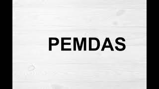 How To Pronounce Pemdas [upl. by Nidla]