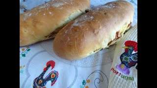 How to make Folar  Portuguese Artisan Meat Bread [upl. by Sikram]