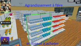 SupermaketSimulator Agrandissement et licence et bug étiquète  8 [upl. by Bertha309]