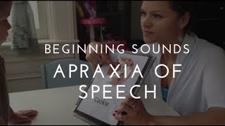 Apraxia of speech therapy  beginning sounds [upl. by Shaper]