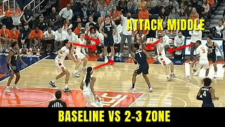 Baseline Out of Bounds Play vs 23 Zone Defense [upl. by Aiksas]