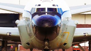 Big Beautiful Aircraft Boeing RC135s And An E4B Taxiing At Offutt Air Force Base Omaha [upl. by Eisdnil985]