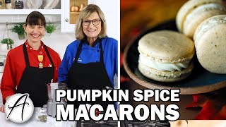 How to Make Perfect Macarons with Chef Colette Christian  Pumpkin Spice Macaron Recipe [upl. by Ahsenauq627]