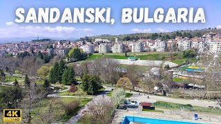 Sandansk Bugaria aerial view in 4k Sandanski Сандански [upl. by Marquardt]