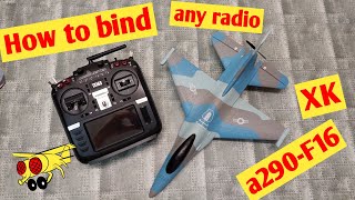 How to Bind to XK A290 F16 RadioMaster multiprotocol micro receiver RC plane WLtoys [upl. by Chon]