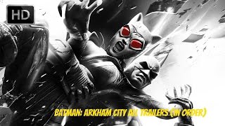 Batman Arkham City  All Trailers In Order [upl. by Atsillac571]