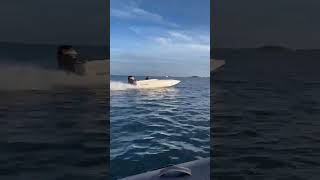 Hydrolift SC 22 Mercury Racing ProMax 300 hp an easy overtake leaving just ocean spray [upl. by Kcirdes968]