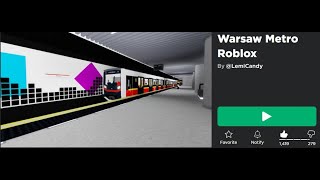 №166 Warsaw Metro RobloxRoblox game [upl. by Pius]