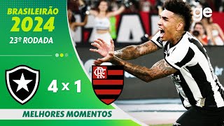 BOTAFOGO 4 X 1 FLAMENGO  MELHORES MOMENTOS  23ª RODADA BRASILEIRÃO 2024  geglobo [upl. by Ario]