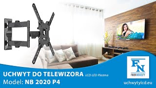 NB P4 v2020 – Wysokiej jakości obrotowy uchwyt do monitorów i telewizorów LCD LED 32″ – 55″ [upl. by Wein955]