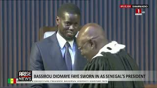 BASSIROU DIOMAYE FAYE SWORN IN AS SENEGALS PRESIDENT [upl. by Fleece629]