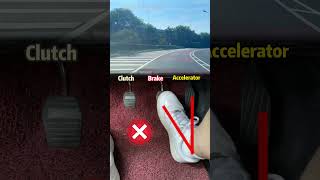 When using the pedal with the right foot the brake is mainly used drivingmanualskillstipscar [upl. by Omarr]