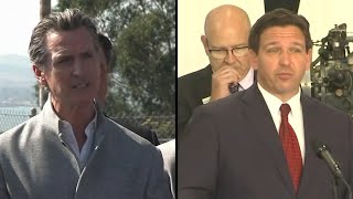 Calif Gov Newsom Florida Gov DeSantis gear up to debate on Thursday [upl. by Michael633]