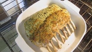 Rack of Lamb in a Mint Panko Crust  PoorMansGourmet [upl. by Peace221]